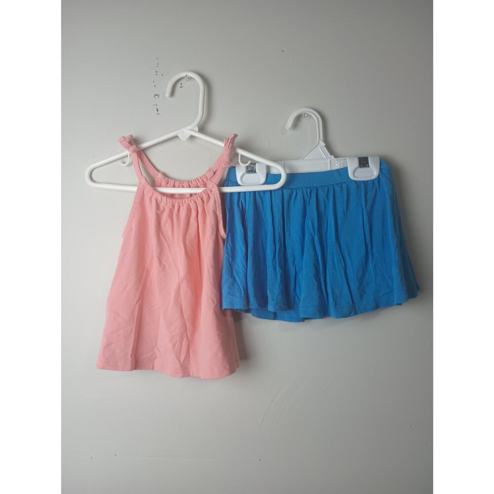 Little Sleepies & Posh Peanut 2 piece outfit Bamboo Pink and blue‎ Toddler 2T